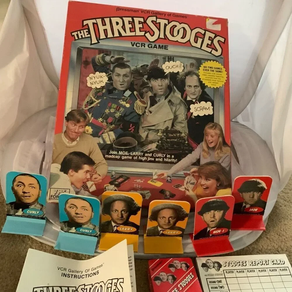 The Three Stooges VHS VCR Board Game 1986
